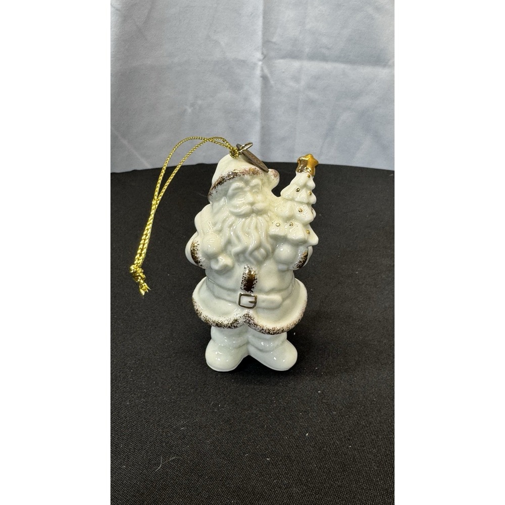 Lenox 2007 Annual Santa Claus Ornament Ivory China Gold Accents Dated Tag